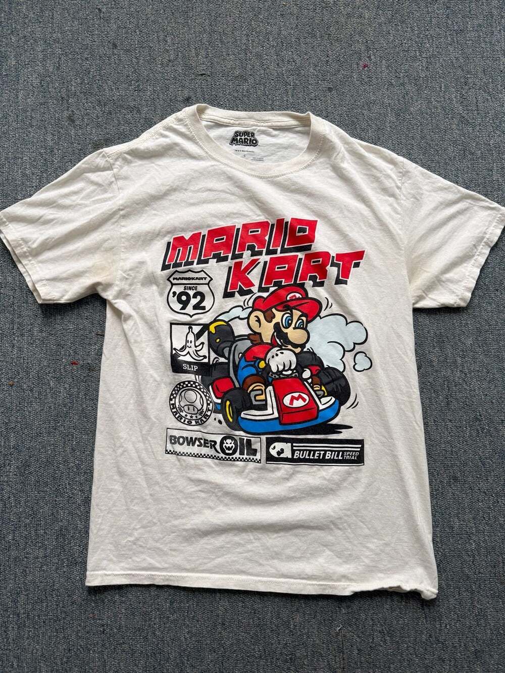 Super Mario Kart Since '92 Graphic T-Shirt White Size S